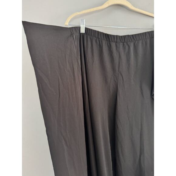 NWT OGL Bamboo Ponte Wrap Tie Palazzo Pants Black Pockets Size Medium - Picture 5 of 7
